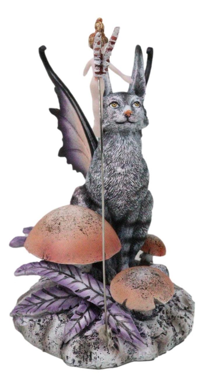 Whimsical Amy Brown Curious Encounter Fairy Tabby Cat With Pixie Fae Figurine