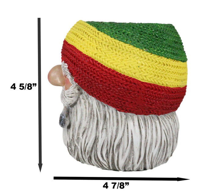 Whimsical Smoking Rastafarian Reggae Gypsy Gnome Stationery Pen Holder Figurine
