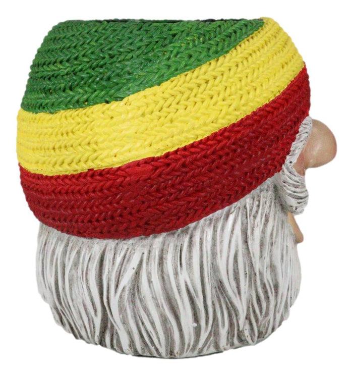 Whimsical Smoking Rastafarian Reggae Gypsy Gnome Stationery Pen Holder Figurine