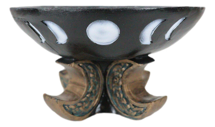 Wicca Astrology Celestial Sun God And Triple Moon Decorative Bowl Figurine