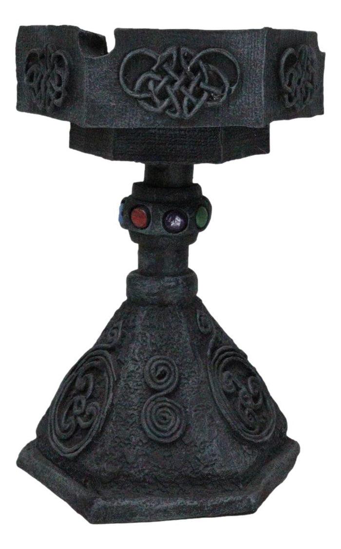 Wicca Celtic Knotwork Dark Art Hexagon Ashtray Or Votive Candle Holder Stand