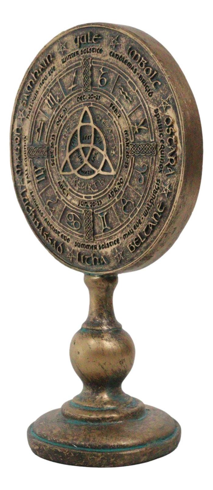 Wicca Celtic Sabbat Rune Triqueta Triquetra Wheel Of The Year Desktop Plaque