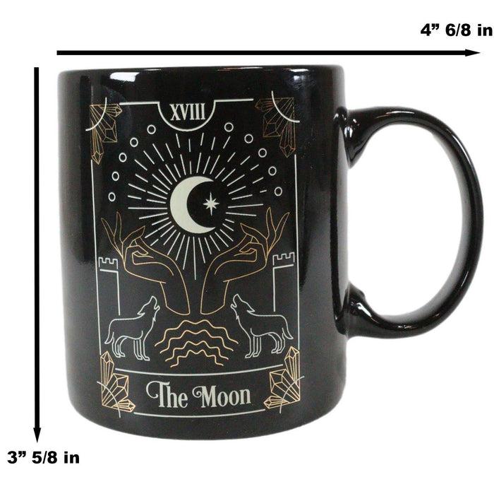 Wicca Fortune Teller Psychic Tarot Cards The Moon Ceramic Tea Coffee Mug Cup