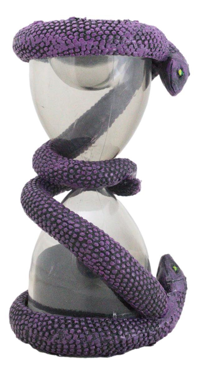 Wicca Moon Phase Pentagram Circle Slithering Mystic Snake Sand Timer Figurine