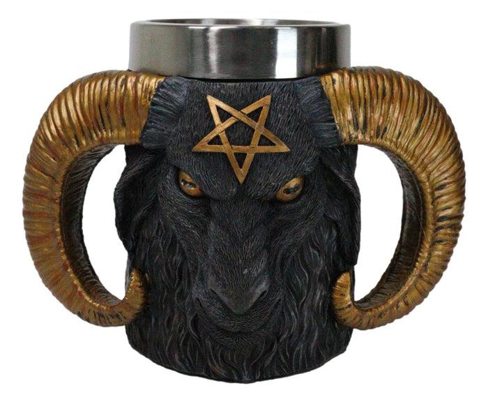Wicca Occult Sigil Of Baphomet Pentagram Ram Horned Sabbatic Goat Mug 13Oz Wicca Occult Sigil Of Baphomet Pentagram Ram Horned Sabbatic Goat Mug 13Oz