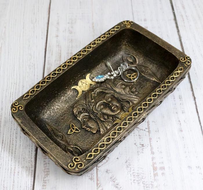 Wicca Phases Of The Moon Triple Spiral Goddess Mother Maiden Crone Dish Tray Wicca Phases Of The Moon Triple Spiral Goddess Mother Maiden Crone Dish Tray