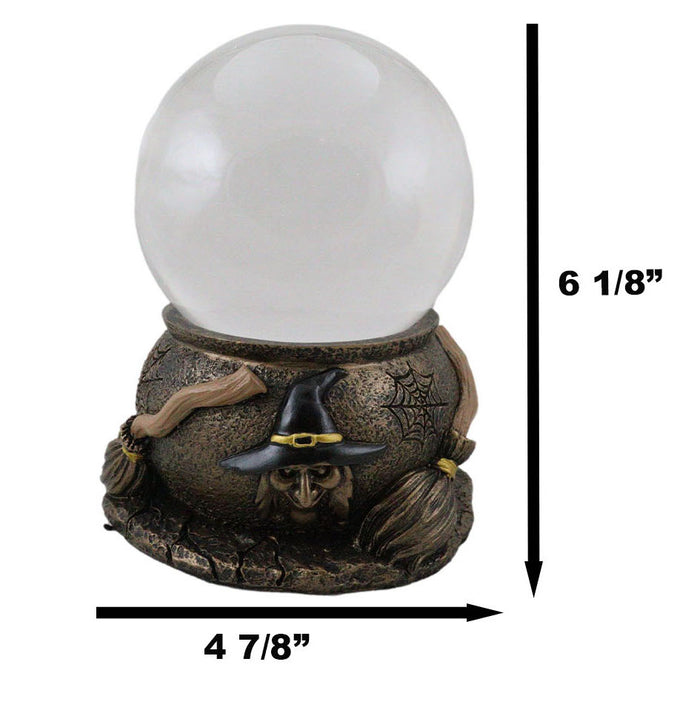 Wicca Psychic Salem Dark Witch Broomsticks Web Scrying Crystal Glass Gazing Ball