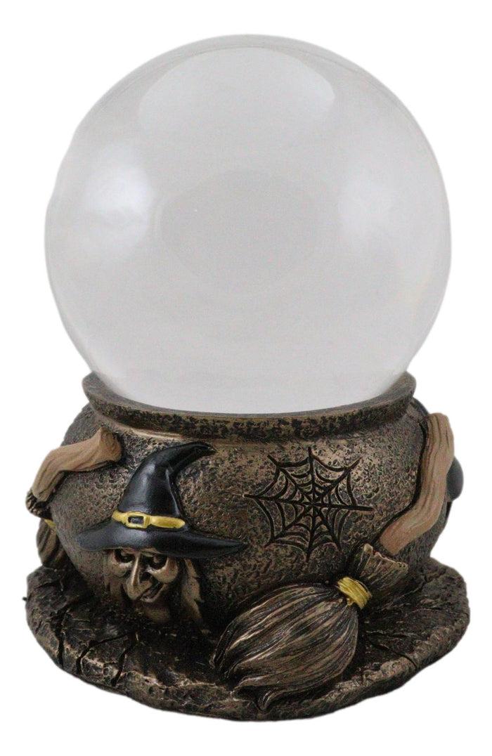 Wicca Psychic Salem Dark Witch Broomsticks Web Scrying Crystal Glass Gazing Ball