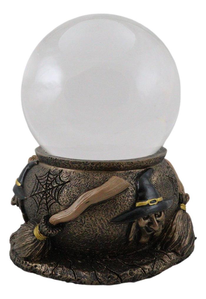 Wicca Psychic Salem Dark Witch Broomsticks Web Scrying Crystal Glass Gazing Ball
