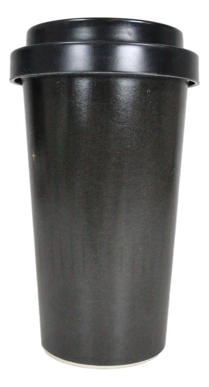 Wicca Psychic Tarot Readings Coffee Card Bamboo Travel Mug Cup W/ Lid And Sleeve