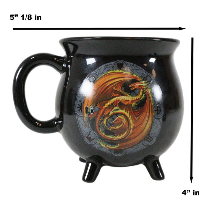 Wicca Sabbats Wheel Of The Year Beltane Dragon Heat Color Changing Cauldron Mug