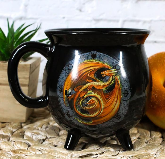 Wicca Sabbats Wheel Of The Year Beltane Dragon Heat Color Changing Cauldron Mug