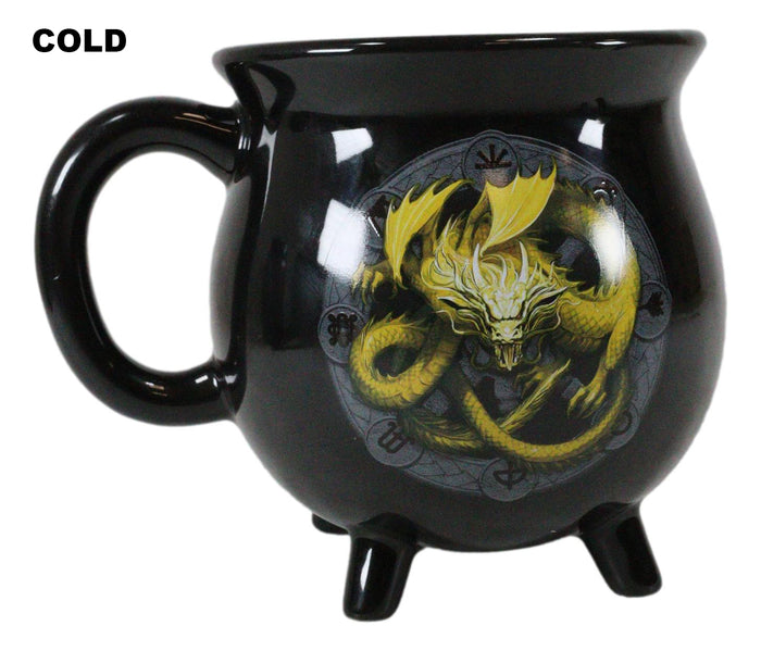 Wicca Sabbats Wheel Of The Year Imbolc Dragon Heat Color Changing Cauldron Mug