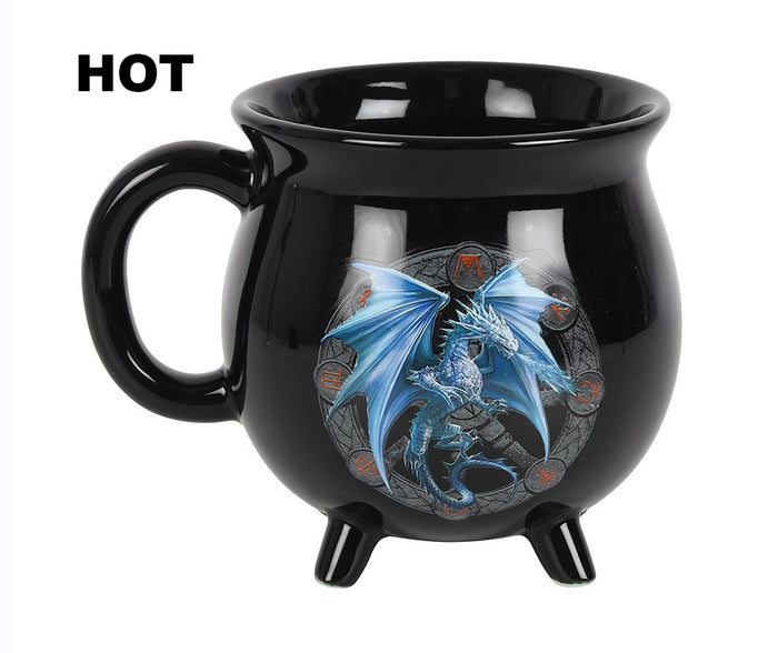 Wicca Sabbats Wheel Of The Year Yule Dragon Heat Color Changing Cauldron Mug
