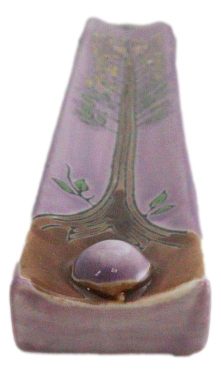 Wicca Sacred Symbols Celtic Tree Of Life Yggdrasil Ceramic Long Incense Holder