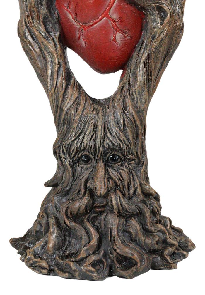 Wicca Spirit God Celtic Greenman Ent Holding Red Human Anatomy Heart Figurine
