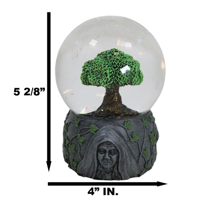 Wicca Triple Goddess Mother Maiden Crone Tree Of Life Glitter Water Globe Decor