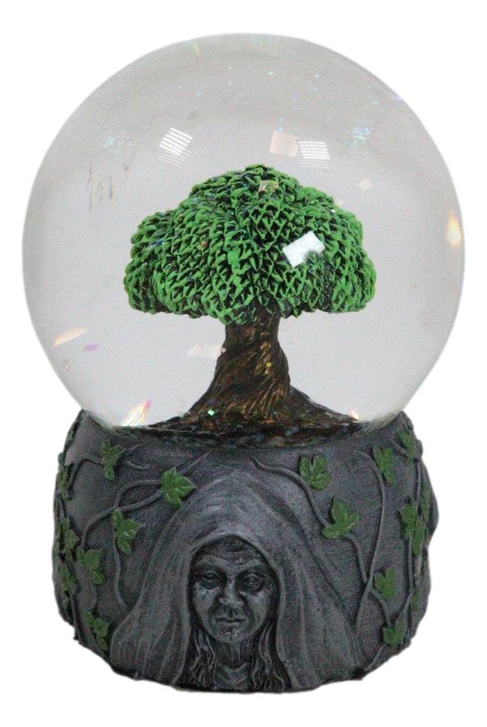 Wicca Triple Goddess Mother Maiden Crone Tree Of Life Glitter Water Globe Decor