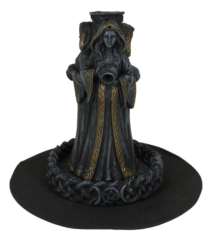 Wicca Triple Moon Goddess Maiden Mother And Crone Pagan Backflow Incense Burner