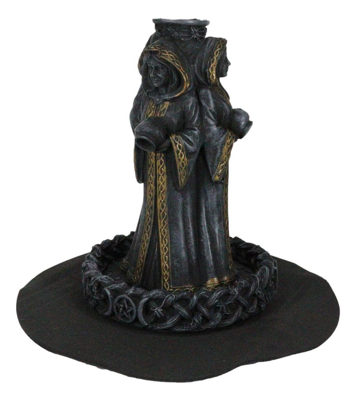 Wicca Triple Moon Goddess Maiden Mother And Crone Pagan Backflow Incense Burner