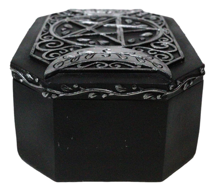 Wiccan Celestial Sacred Crescent Full Moon Triple Moons Decorative Trinket Box