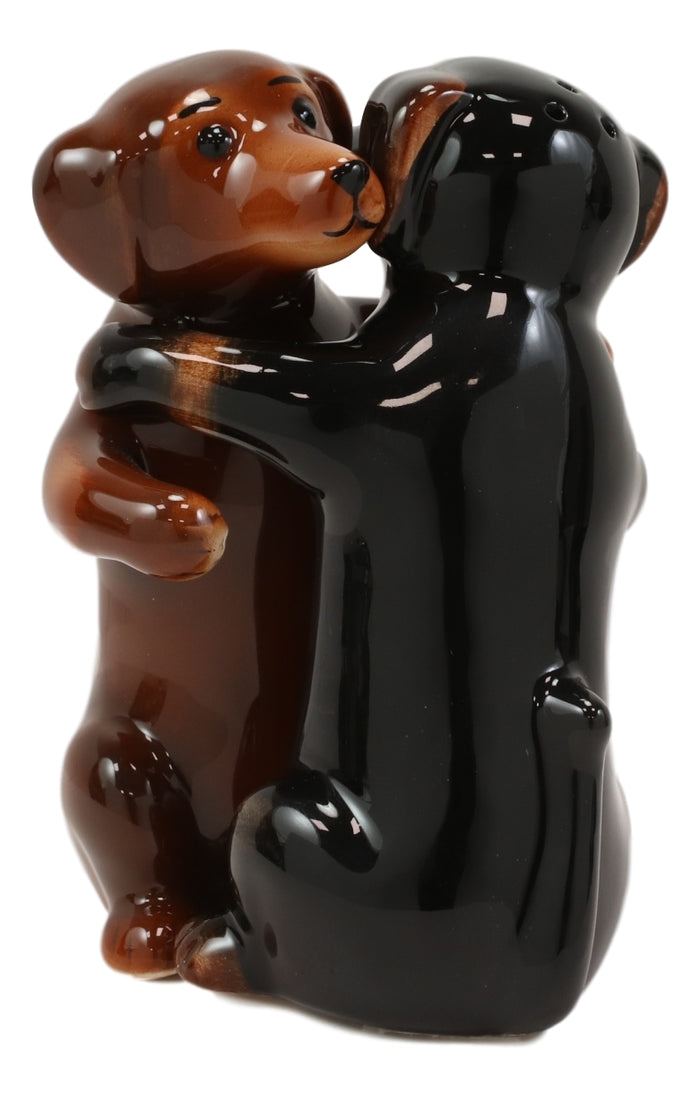 Wiener First Dance Dachshund Dogs Hugging Salt And Pepper Shakers Figurine Set