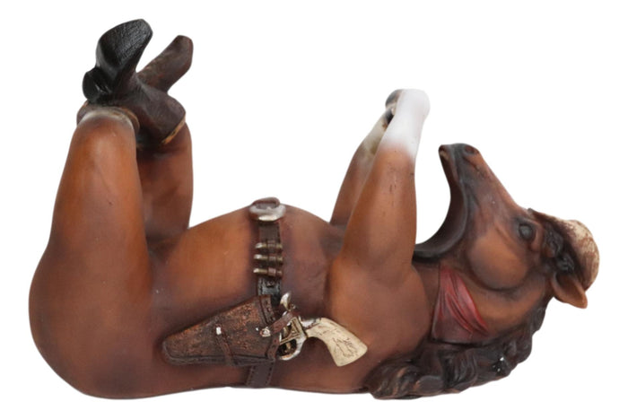 Wild West Cowboy Sheriff Brown Horse With Pistol Western Wine Bottle Holder