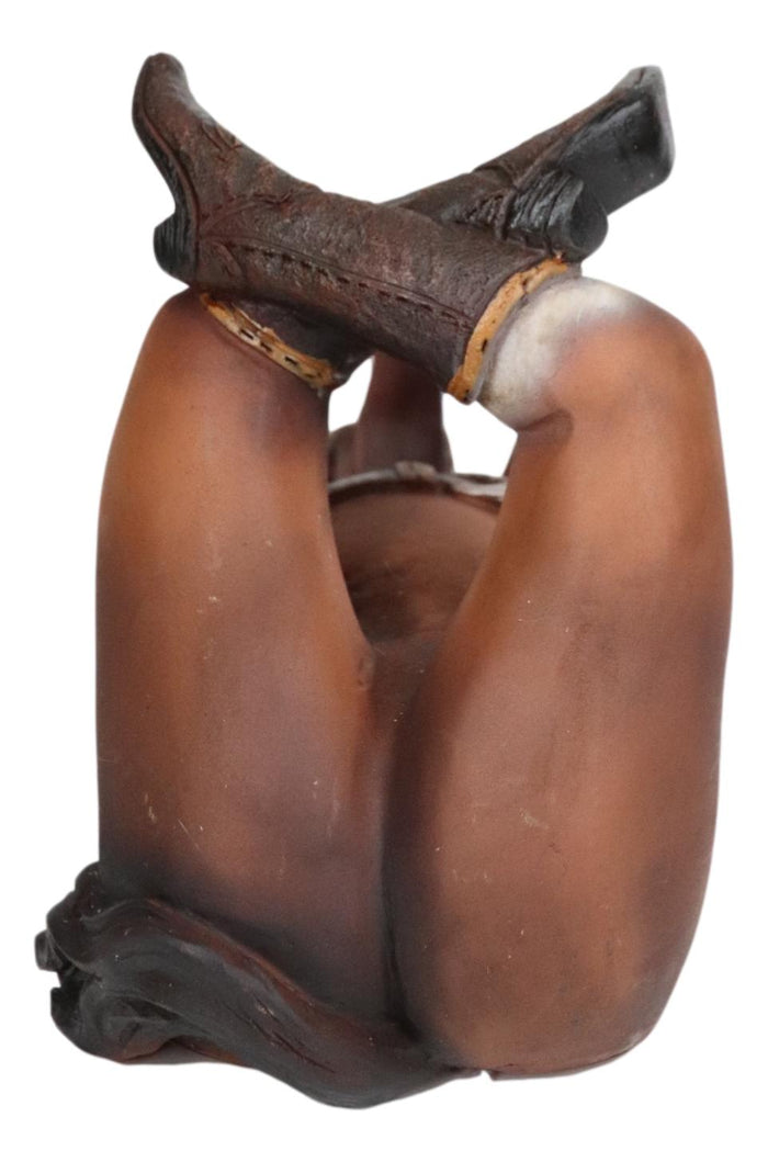 Wild West Cowboy Sheriff Brown Horse With Pistol Western Wine Bottle Holder