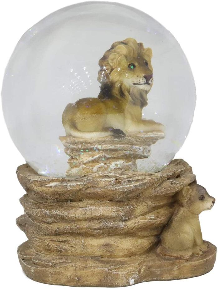 Wildlife Animal Lion King Of Jungle Water Globe Collectible Water Ball Decor