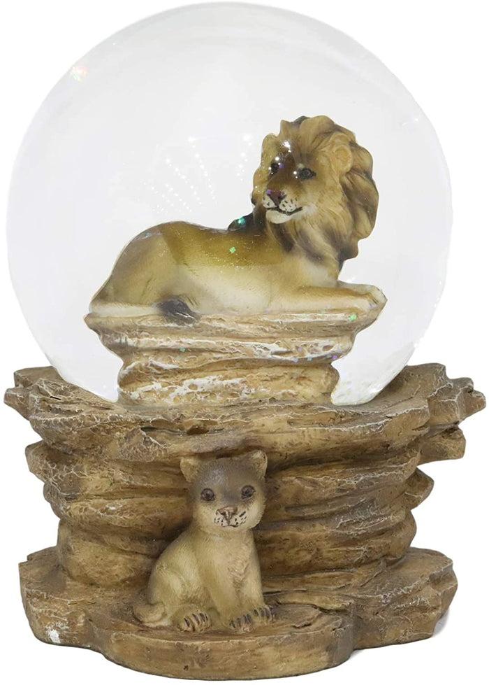 Wildlife Animal Lion King Of Jungle Water Globe Collectible Water Ball Decor