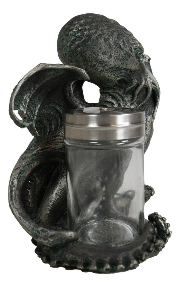 Winged Cthulhu The Wise One Octopus Kraken Salt And Pepper Shakers Holder Set