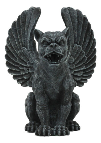 Winged Lioness Gargoyle Statue 6.5"Tall Safari Giant Cat Feline Lion Notre Dame
