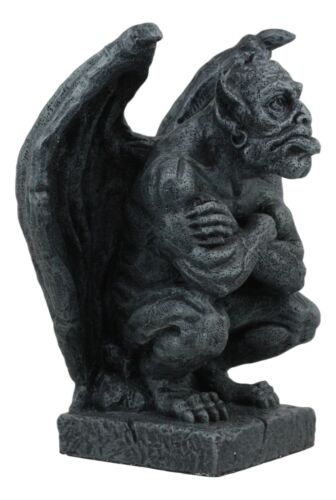Winged Night Watchman Gothic Troll Deimos Gargoyle Statue 6.5"Tall Figurine