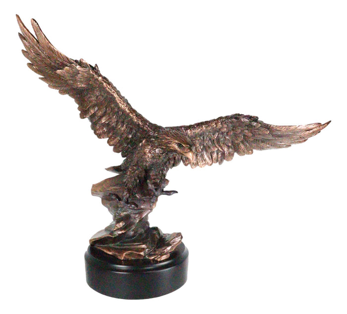 Wings Of Glory King Of The Skies Majestic Bald Eagle Soaring Figurine With Base