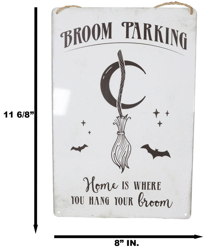Witch Broom Parking Home Is Where You Hang Your Broom Metal Wall Sign Decor
