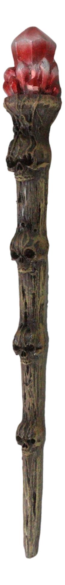 Wizard Red Crystal Tree Ent Skulls Cosplay Wand 9.5" Accessory Fantasy Decor Wizard Red Crystal Tree Ent Skulls Cosplay Wand 9.5" Accessory Fantasy Decor