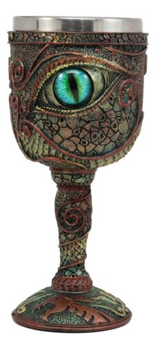 Wizard's Alchemy Eye Of The Dragon Wine Goblet Chalice 7oz Sauron Decor Figurine