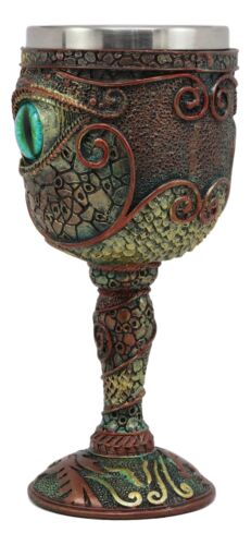 Wizard's Alchemy Eye Of The Dragon Wine Goblet Chalice 7oz Sauron Decor Figurine