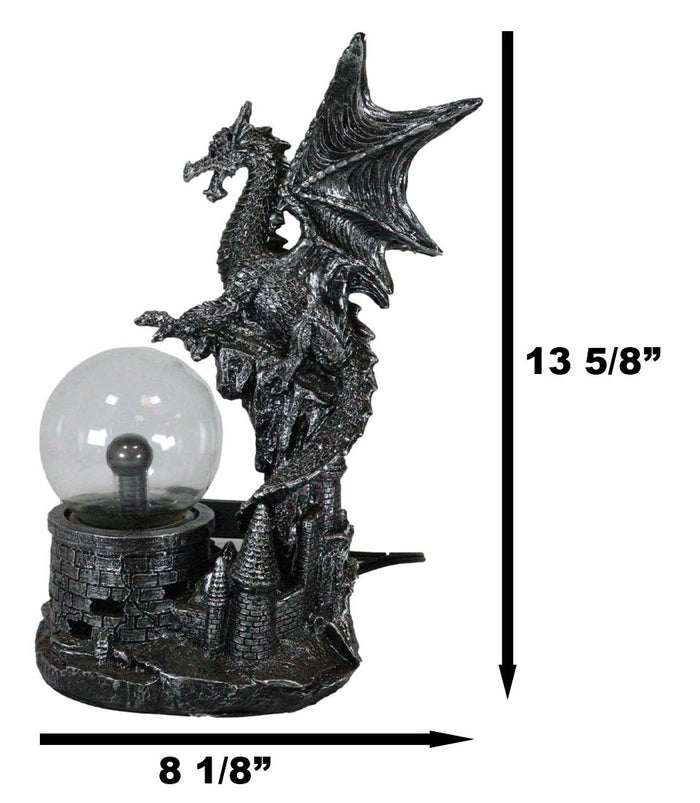 Wizards Dungeons And Dragons Saurian Dragon Electric Plasma Ball Lamp Statue