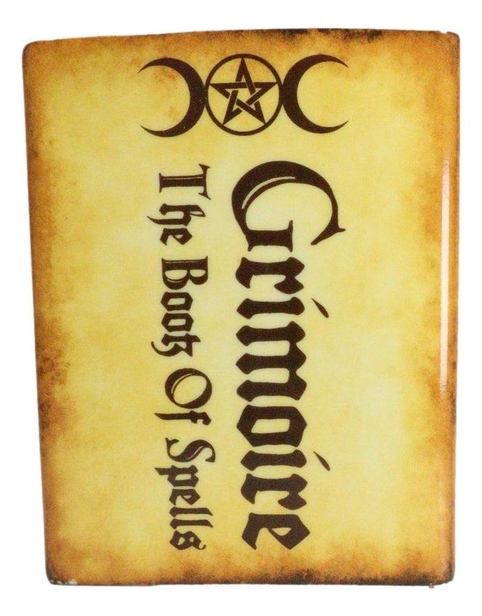 Yellow Grimoire Book Of Spells Triple Moon Arcane Arts Ceramic Boxy Square Mug