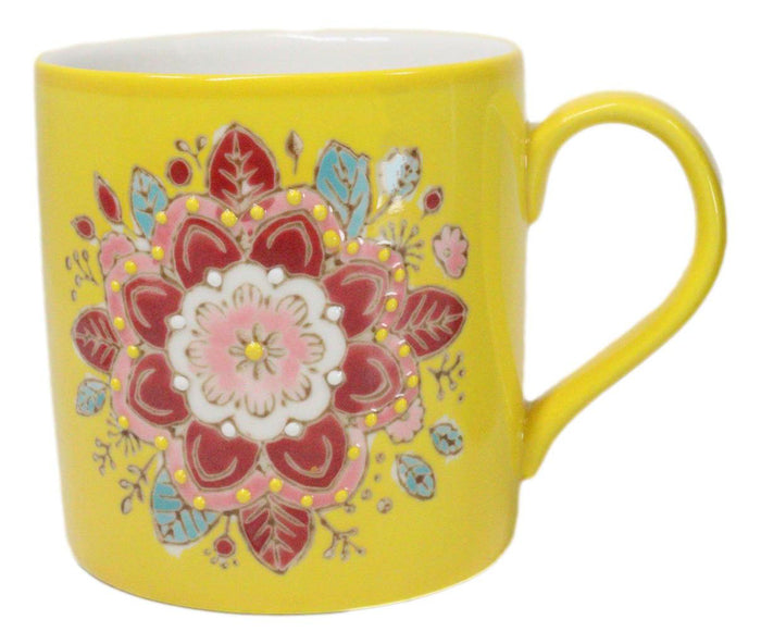 Yellow Manipura Navel Chakra Zen Flower Of Life Mandala Circle Ceramic Mug Yellow Manipura Navel Chakra Zen Flower Of Life Mandala Circle Ceramic Mug