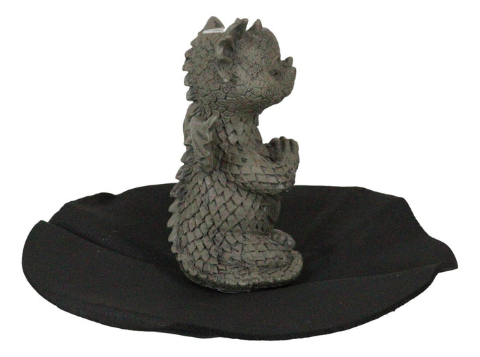 Zen Inner Peace Whimsical Garden Dragon Yoga Meditation Backflow Incense Burner
