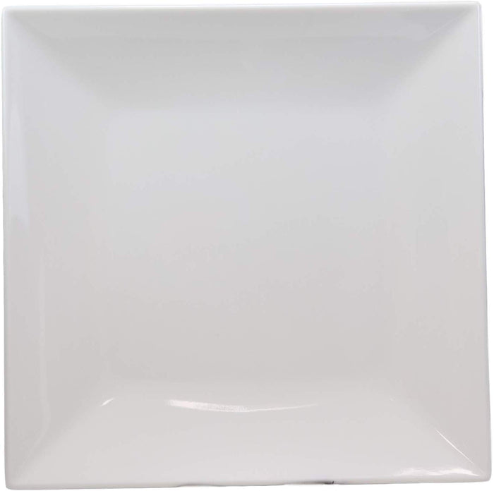 11" White Melamine Modern Square Serving Dinner Plates Or Dish Platters Set Of 5
