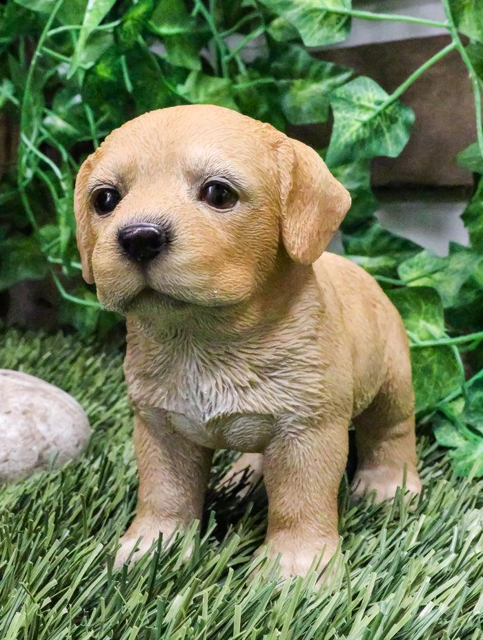 Adorable Labrador Puppy Dog With Begging Glass Eyes Figurine Pet Pal Animal Art