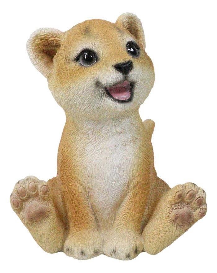 Adorable Prince of The Safari Jungle Forest African Lion Cub Figurine 4" Long