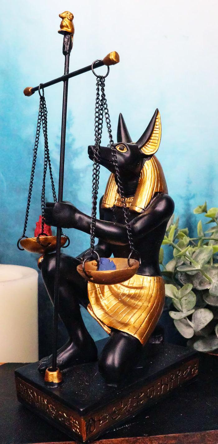 Ancient Egyptian God Of Afterlife Anubis Holding The Scales of Justice Statue
