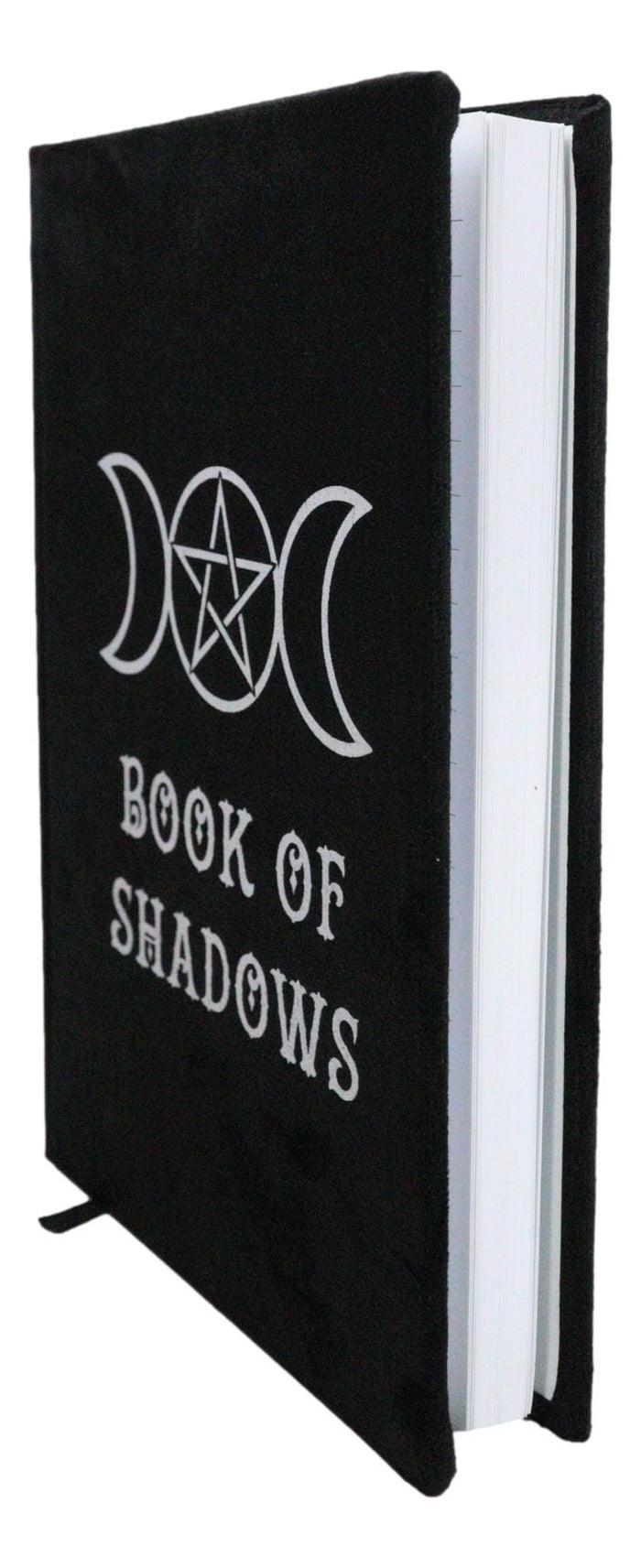 Book Of Shadows Triple Moon Pentagram A5 Lined Pages Velvet Cover Journal Book
