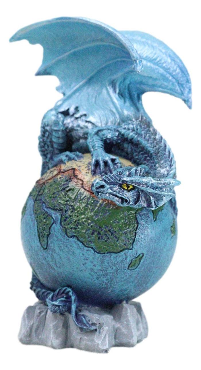 Celestial Solar Galaxy Planet Earth Terrestrial Guardian Blue Dragon Figurine