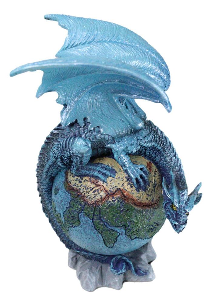 Celestial Solar Galaxy Planet Earth Terrestrial Guardian Blue Dragon Figurine