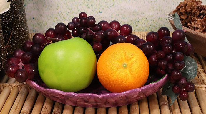 Ebros 10.25" Long Fresh Hearty Bunch Grape Clusters Dish Platter Serving Plate